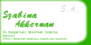 szabina akkerman business card
